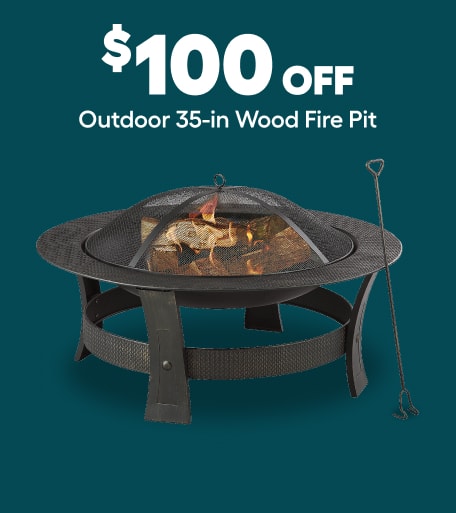 Outdoor wood fire pit