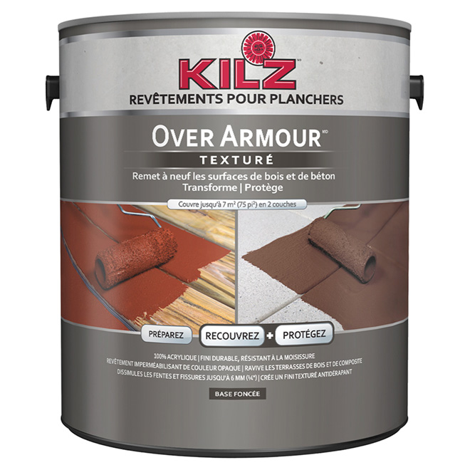 KILZ Revêtement pour plancher «Over Armour», 3,78 L Réno KILZ Revêtement pour plancher «Over Armour», 3,78 L Réno
