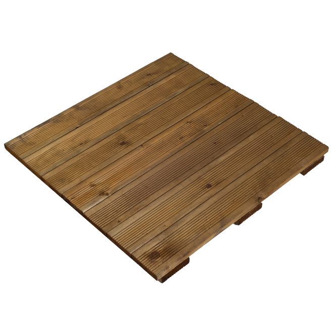 EURO TILE Tuile pour terrasse en bois, brun Tanatone, 24 x 24 EURO TILE Tuile pour terrasse en bois, brun Tanatone, 24 x 24
