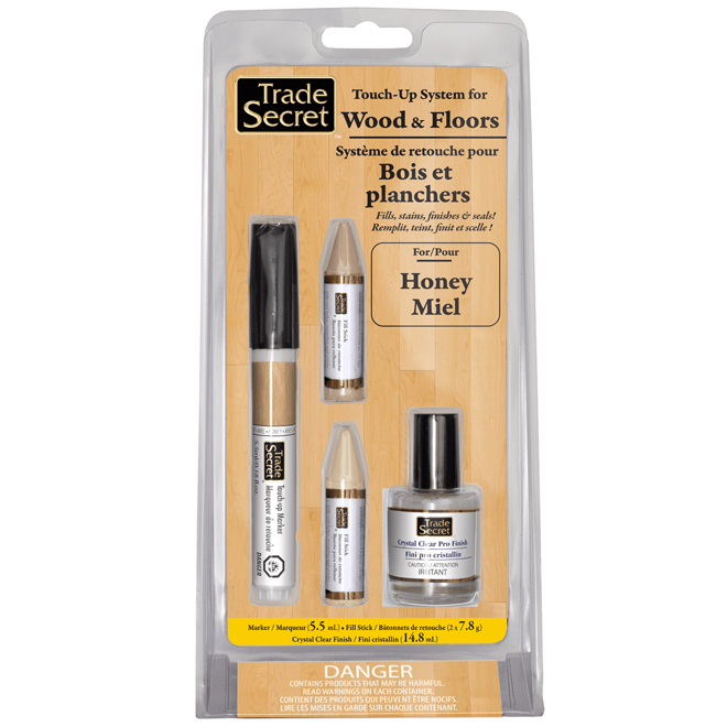 Trade secret touch up system for wood