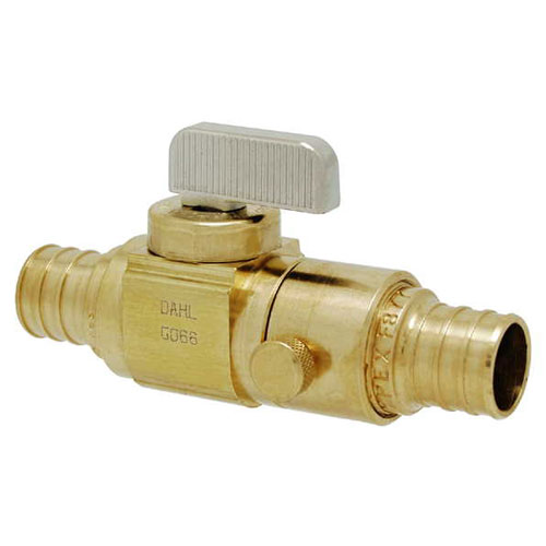 DAHL PEX Inline Stop and Isolation Valve with Drain RénoDépôt