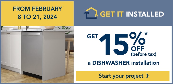 dishwasher installation promotion