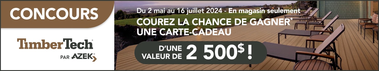 Concours planches pour terrasse TimberTech