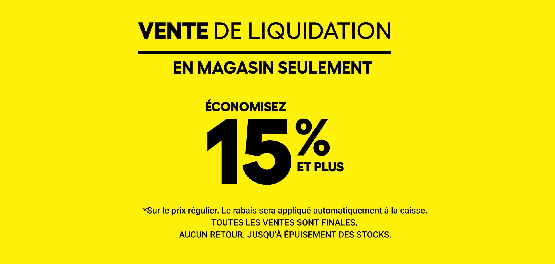 Liquidation Réno-Dépôt Québec