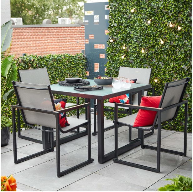 Patio And Outdoor Furniture Seasonal, Ainsley Outdoor Modern Concrete Propane Fire Pit Table
