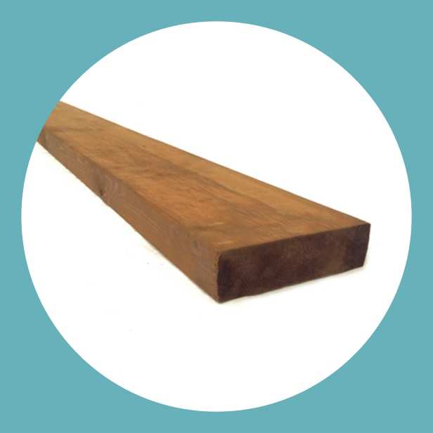 Pressure-treated wood boards 