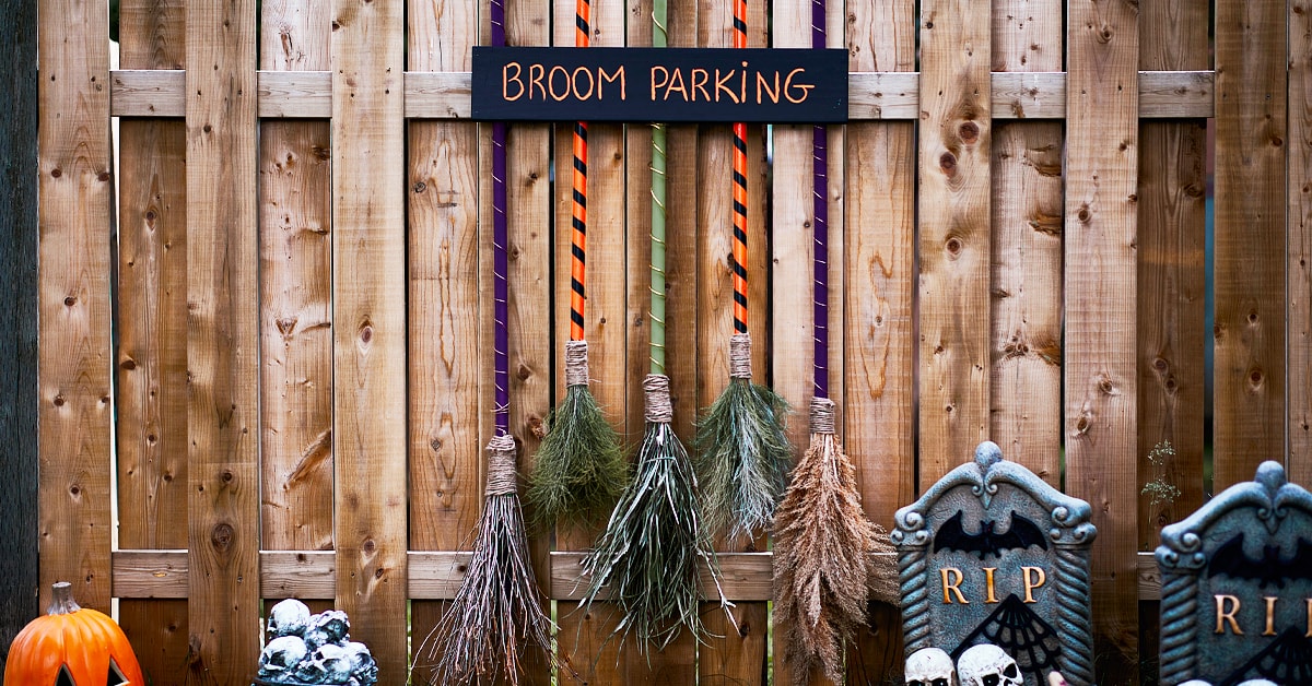 How to Build a Broom Parking for Halloween 