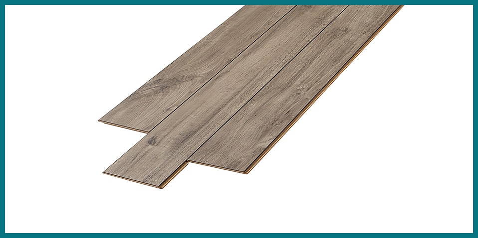 Planches de plancher stratifié ou plancher flottant gris-brun