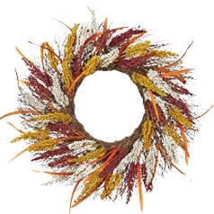 Fall wreath with fall foliage