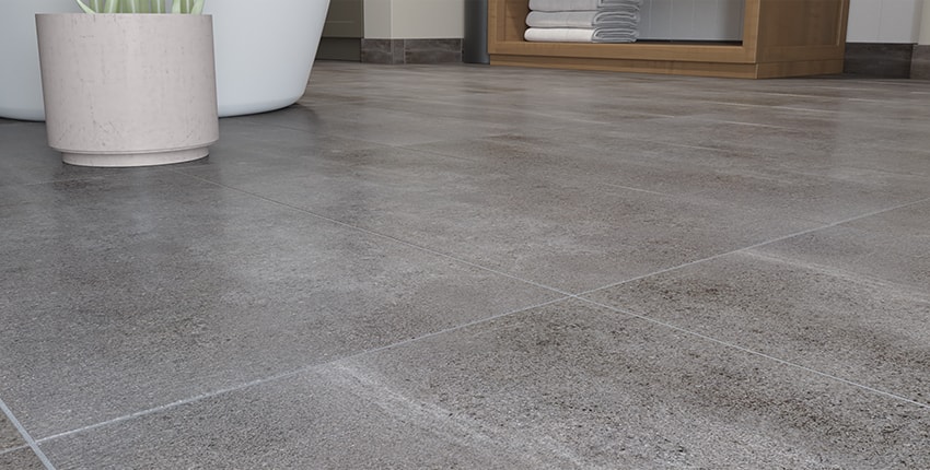Grey anthracite ceramic bathroom flooring