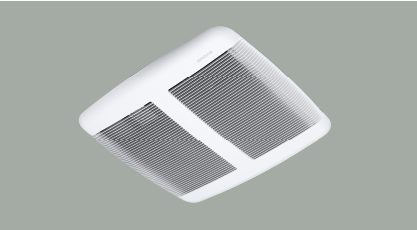 Bathroom fan with integrated speaker