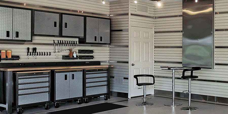 Complete selection of garage cabinets and storage sets