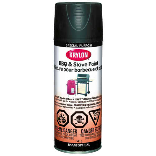 KRYLON Peinture en aérosol pour barbecue et poêle 340g ~ Peinture Pour Poele A Bois KRYLON Peinture en aérosol pour barbecue et poêle 340g ~ Peinture Pour Poele A Bois
