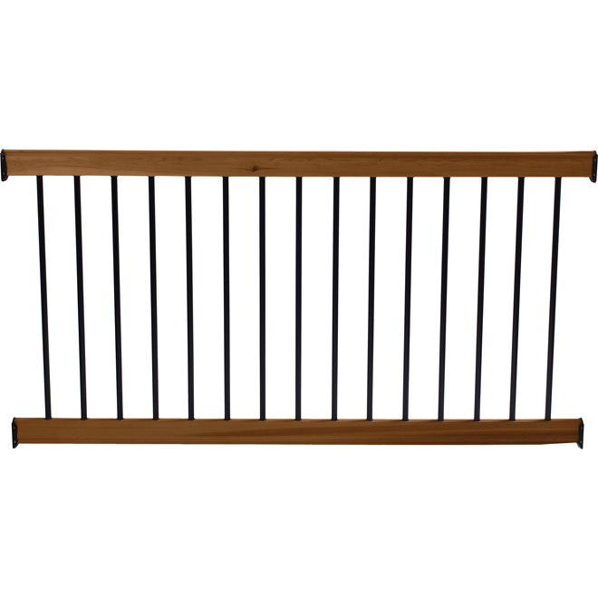 Ensemble pour rampe en bois traité, brun, 6 RénoDépôt Ensemble pour rampe en bois traité, brun, 6 RénoDépôt